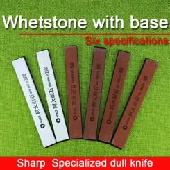 6Pcs Knife Sharpening Stones Knife Sharpener Fixed-angle kit, Professional Whetstone Set Grindstone Polishing Stone with Base