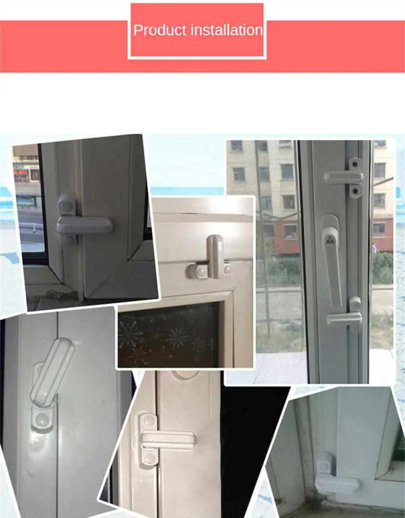 Description Picture 2 of itemPlastic+Stainless Steel+Zinc Alloy UPVC Child Safe Security Window Door Sash Lock Safety Lever Handle Sweep Latch Dropship