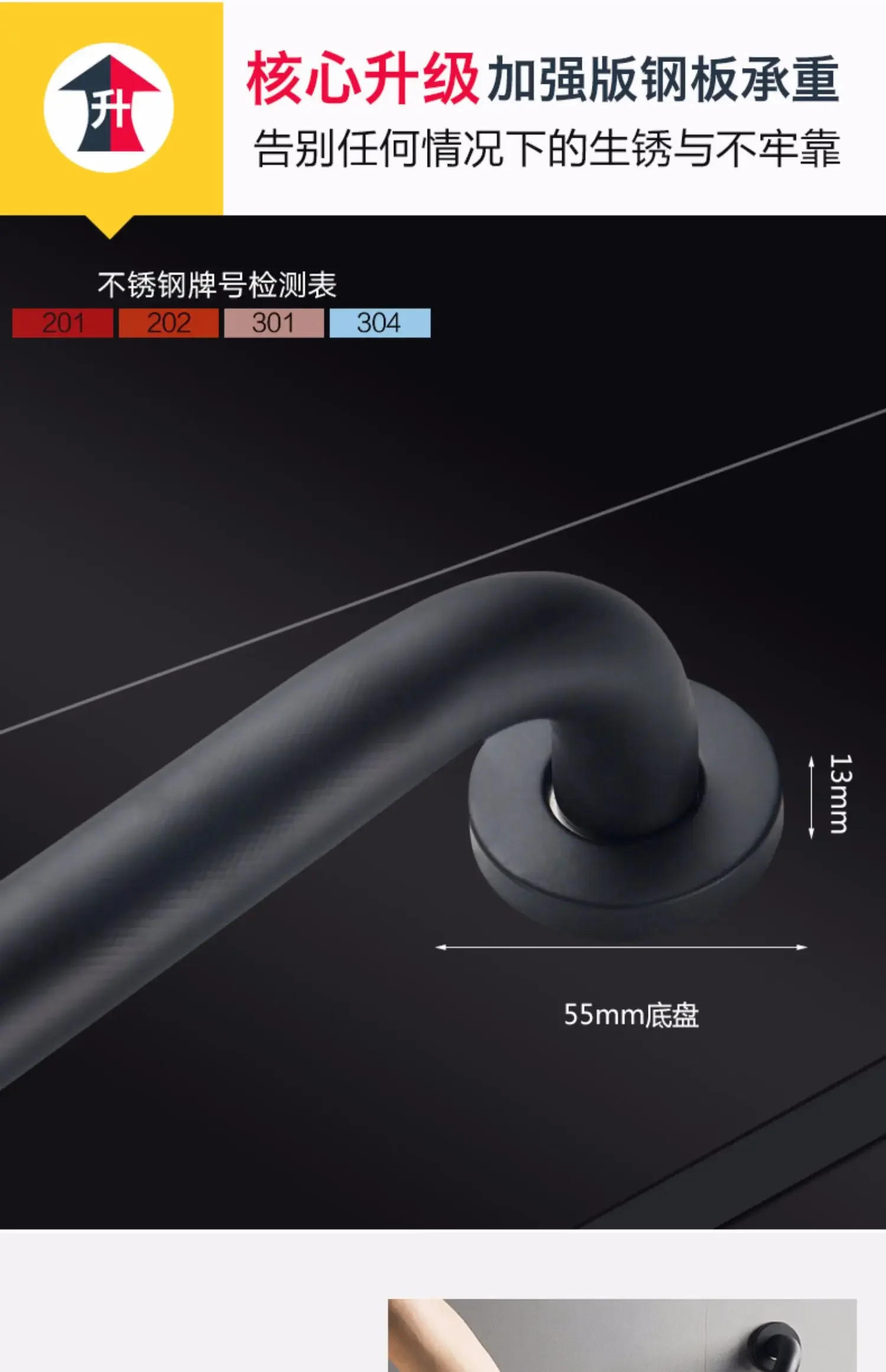 Description Picture 6 of itemBathroom Safety Grab Bar ROVATE Handrails Toilet Bathtub Armrest Towel Handle Safety Support for Elderly