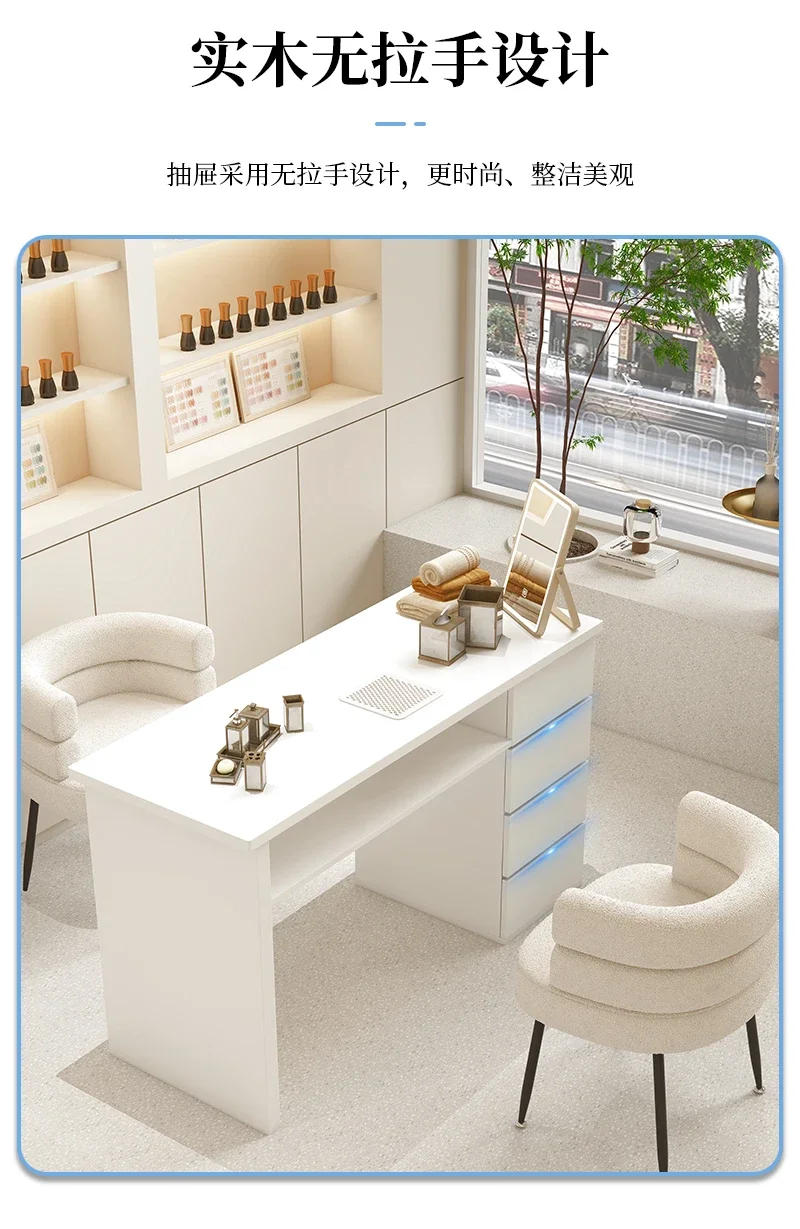 Description Picture 6 of itemNail Table Marble Salon Tables Manicure Nails Desk Makeup Storage Organizer Professional Designer Hair Nageltisch Furniture