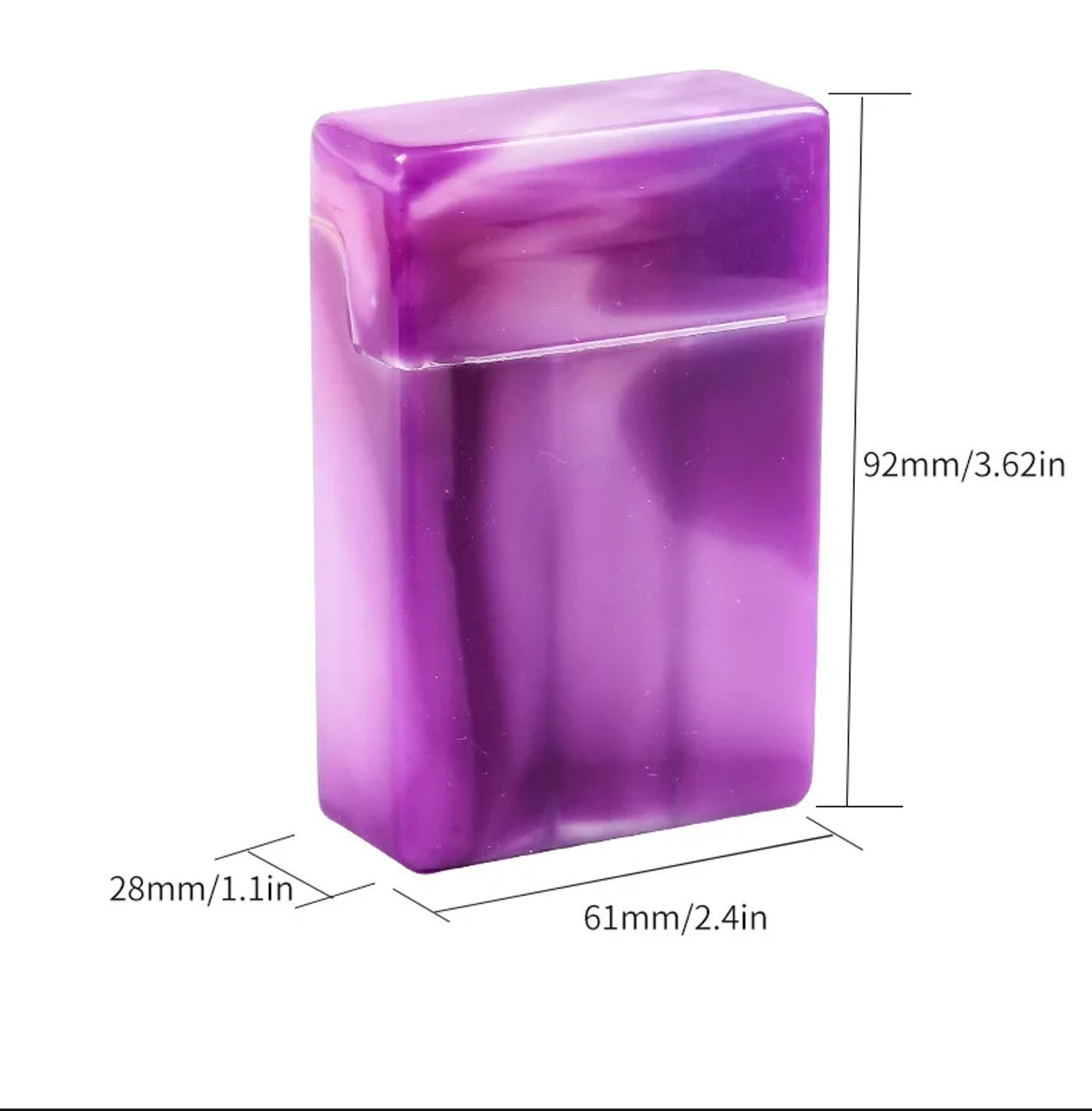 Description Picture 3 of itemPortable Multifunctional Plastic Cigarette Case Men Flip Lid Cigarette Case Lighter Storage Box Cigarette Case