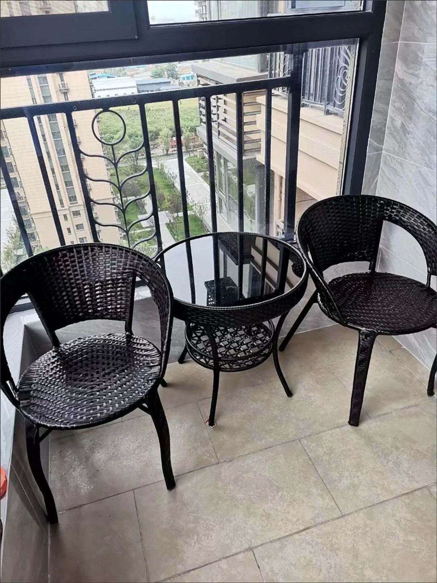 Description Picture 3 of itemOutdoor Garden Lounge Table Chair for Balcony Country House Household Coffee Table Waterproof Sunscreen garden Furniture Sets Z