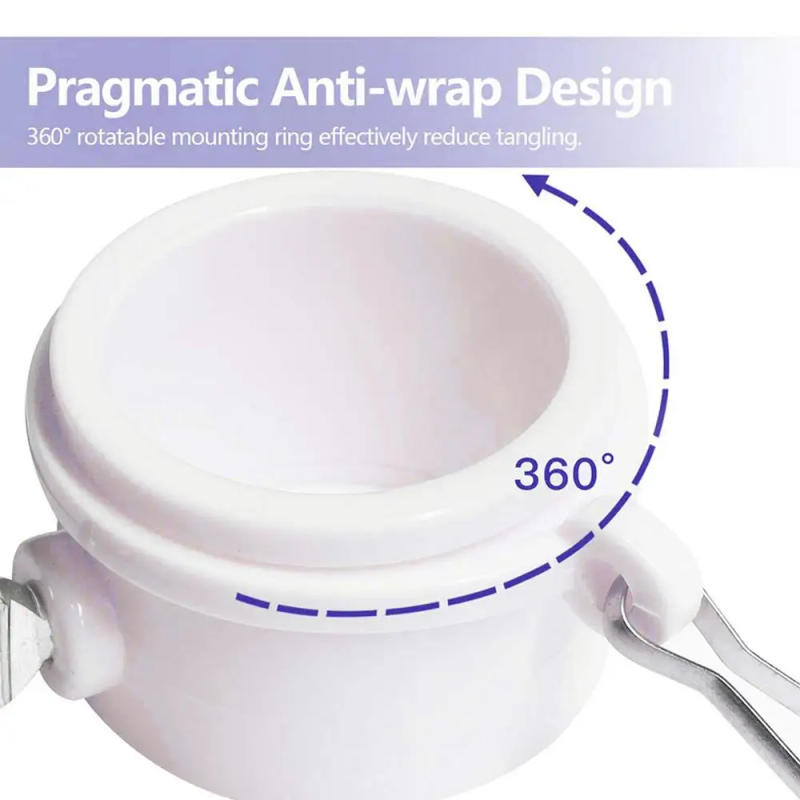 Description Picture 5 of item2pcs Flag Pole Swivel Clips Anti Wrap Flag Pole Hardware Flagpole Mounting Swivels 360 Rotatable Swivel 0.8-1.26 In Flag Pole