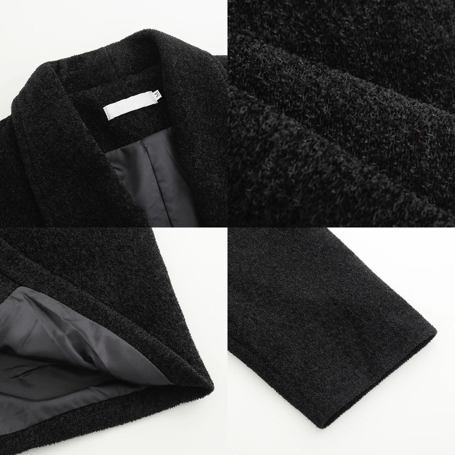 Description Picture 3 of itemSpring and Autumn Long Oversized Coat Men Long Sleeve Single Breasted Loose Casual Korean Fashion Wool Blends Coats H97