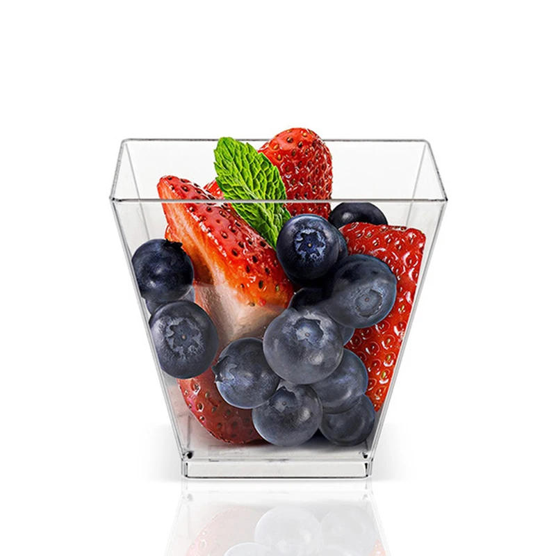 Description Picture 5 of item25pcs 60ML Disposable Dessert Cup Plastic  Party Supplied Smoothie  Ice Cream  disposable cup with lid