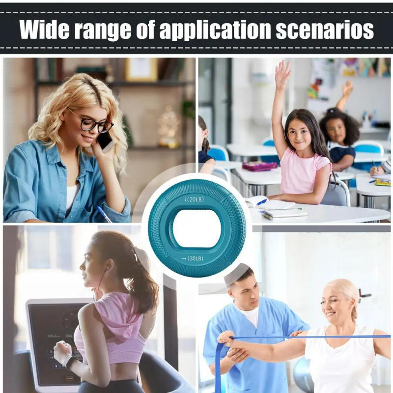 Description Picture 5 of itemAdjustable Hand Grip 20-80LB Silicone Finger Gripper Rings Strengthener Muscle Exerciser Home Gym Strength Training Equipment