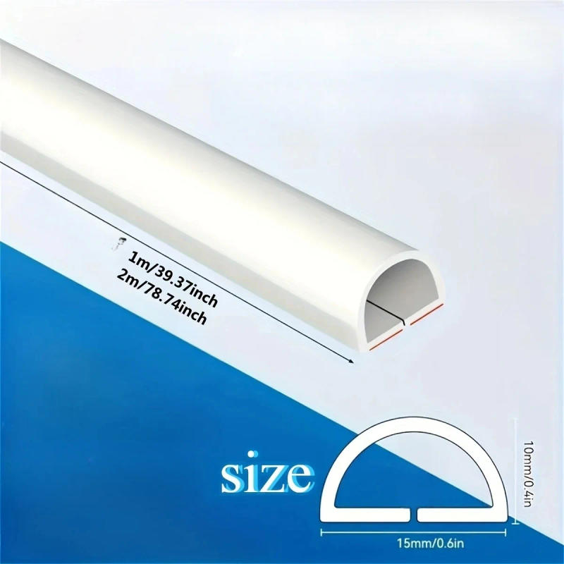 Description Picture 3 of item1PC 78.74in/39.37in Trunking Floor Anti Stepping Invisible Management Trunking Covering Ground Exposed Wire Routing Trunking