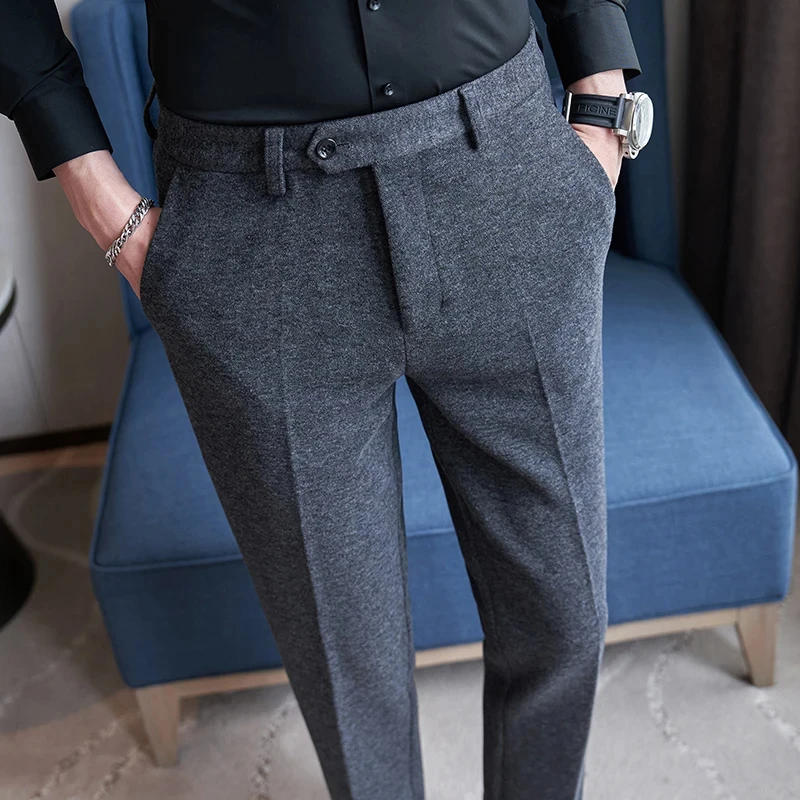 Description Picture 2 of itemB.B3019 1xl-4xl Men's Summer Thin Autumn Thick Pants Stretch Bussiness Loose Suit Office Trousers