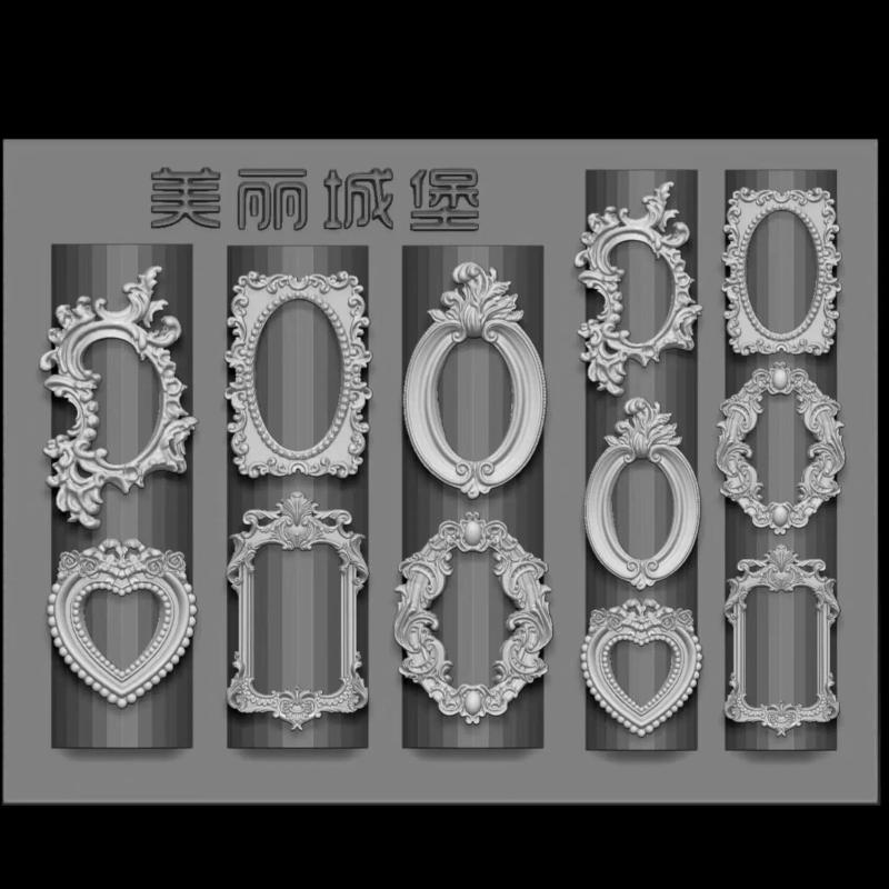 Description Picture 2 of item1pc Angel Statue Photo Frame 3D Acrylic Mold Wing Nail Art Decorations Silicone Decorated Heart Nail Art Templates Nails Mold