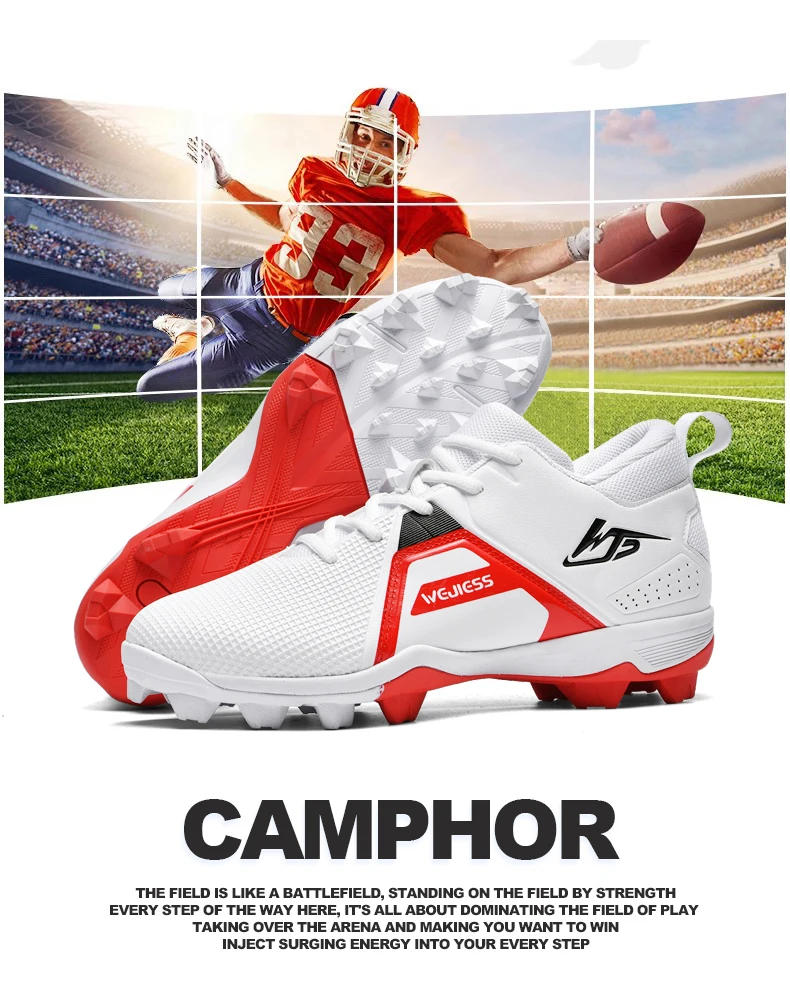 Description Picture 5 of itemAmerican Football Shoes Men Professional Fast Soccer Sneakers Outdoor Anti Skid Mens Rugby Cleats Non Slip Male Baseball Boots