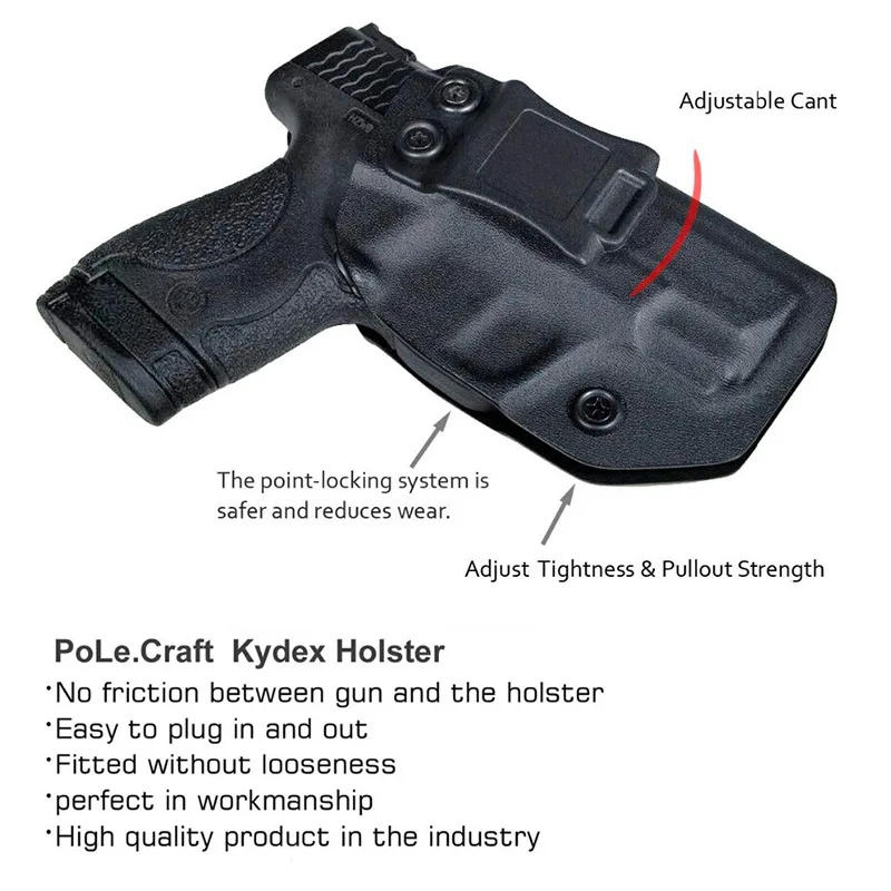Description Picture 3 of itemKYDEX IWB Holster for Smith&Wesson M&P S&W Shield 2.0 9x19mm .40 9mm Caliber Pistol Holsters Right Hand Concealment Case