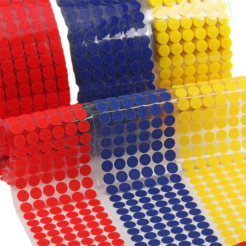 Description Picture 5 of itemSelf Adhesive Fasteners Hook and Loop Tape Dot Sticker 10/15/20/25/30mm Nylon Sticky Dots Adesivo Redondo Craft DIY Accessories