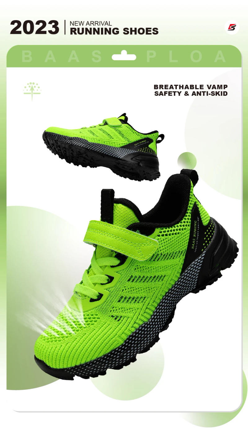 Description Picture 4 of itemBaasploa Children Running Shoes Fashion Lightweight Boys Sport Sneakers Breathable Mesh Tenis School Shoes for Boys Kids Sneaker