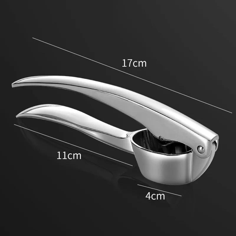 Description Picture 4 of itemZinc Alloy Garlic Press Manually Mashed Garlic Machine Garlic Crusher Handheld Cooking Ginger Crusher Kitchen Tools