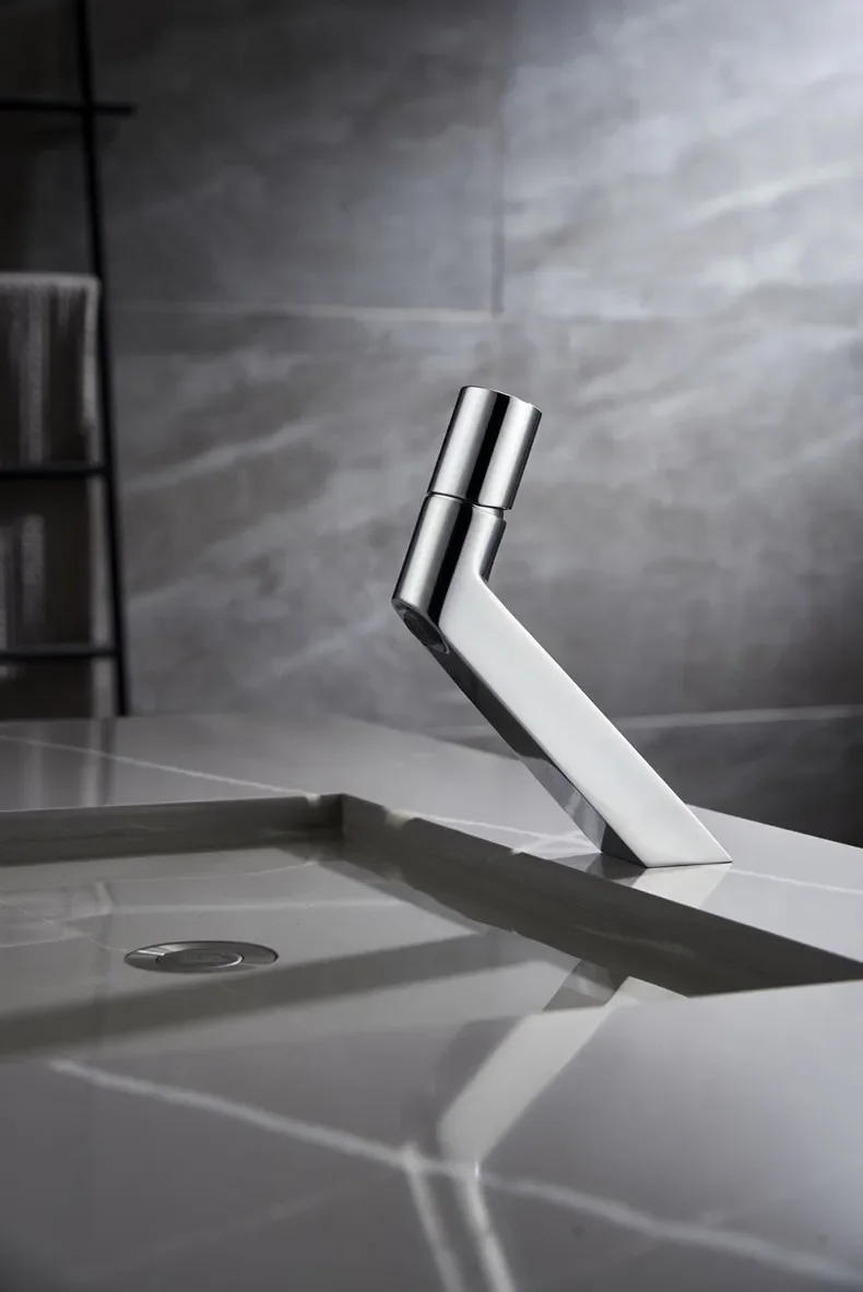 Description Picture 5 of itemBathroom Utensils Mixing Faucet Creative Design Brushed Gold Cold And Hot Basin One Hole Sink Metal Tap Accessories Bath