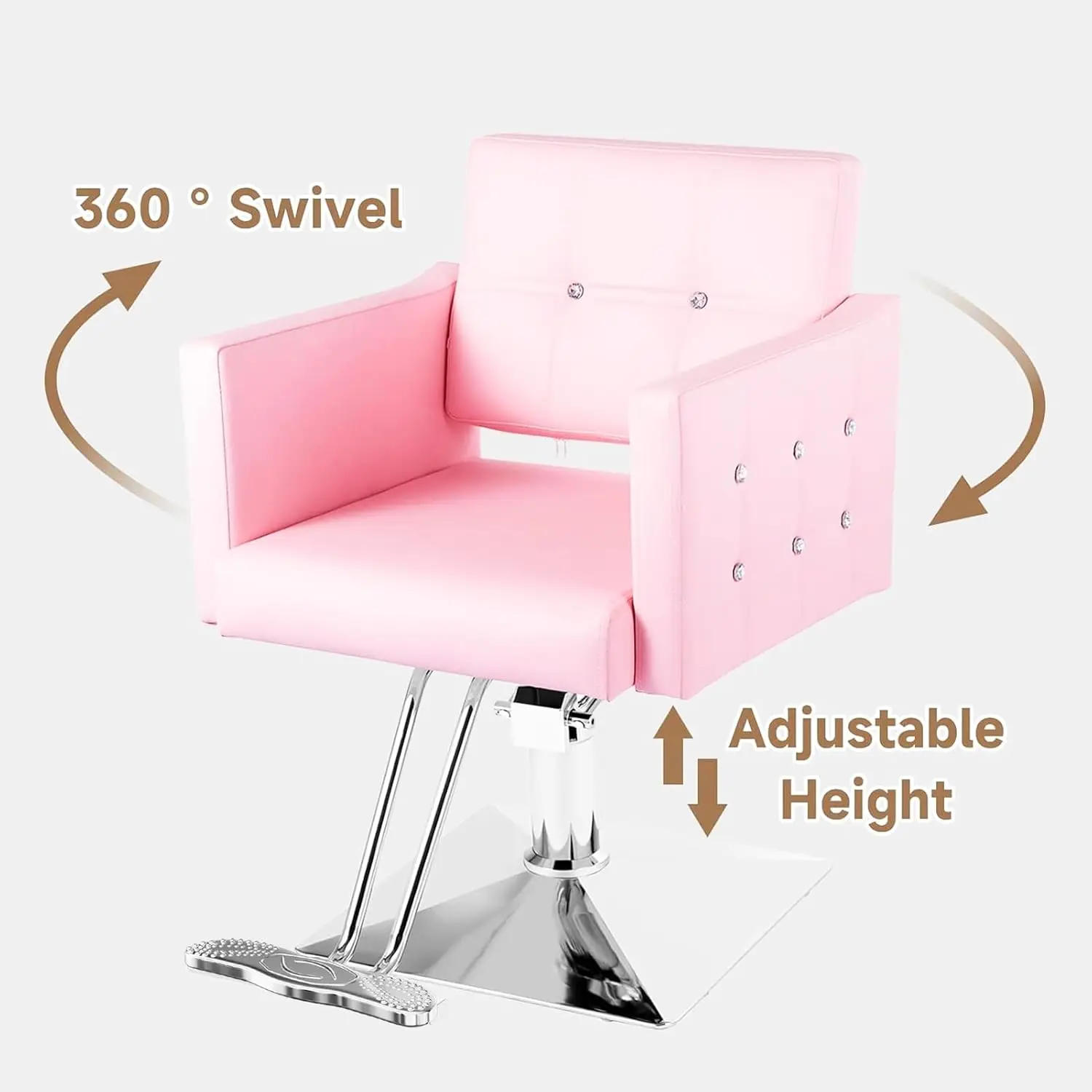 Description Picture 6 of itemSalon Chair for Hair Stylist, Height Adjustable Hydraulic Barber Chair 360 Degree Swivel