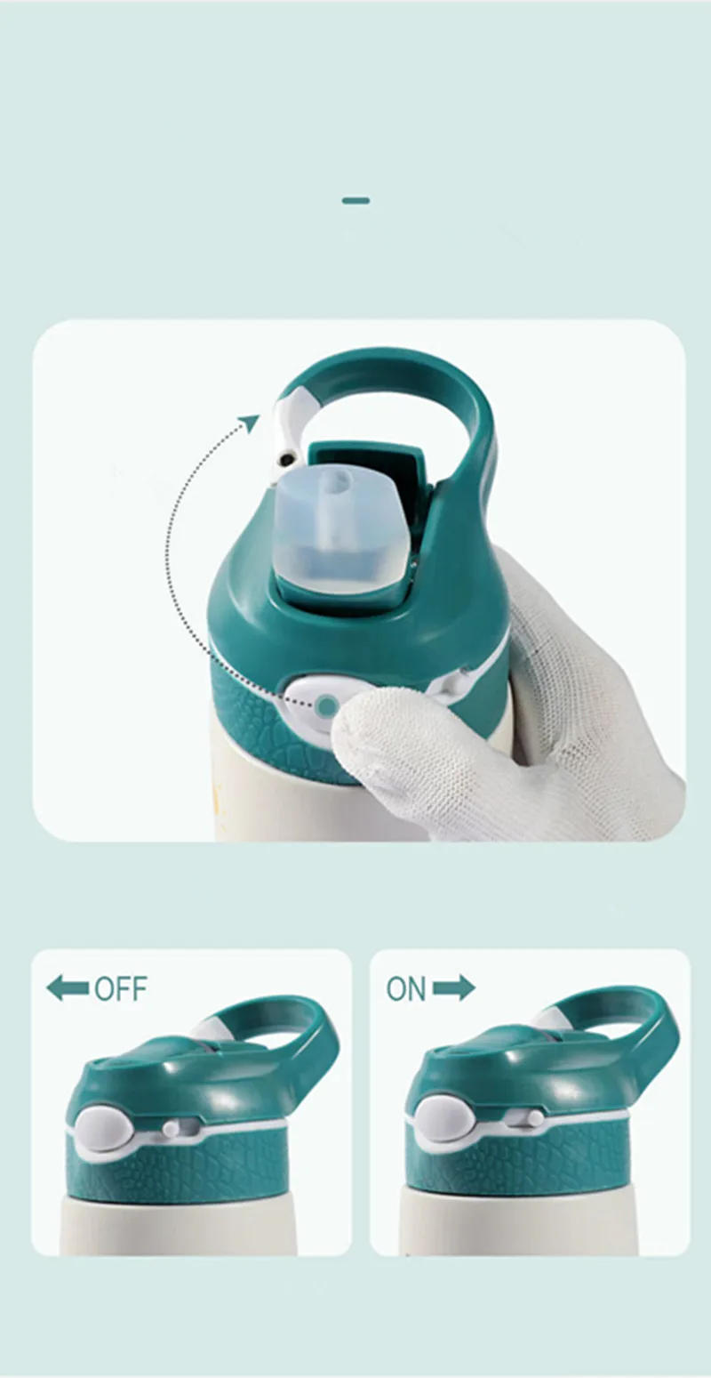 Description Picture 6 of item400ML Children Thermos Water Bottle Kids Thermos Mug Baby Duck Billed Straw 316 Stainless Steel Vacuum Flasks Tumbler Thermo Cup