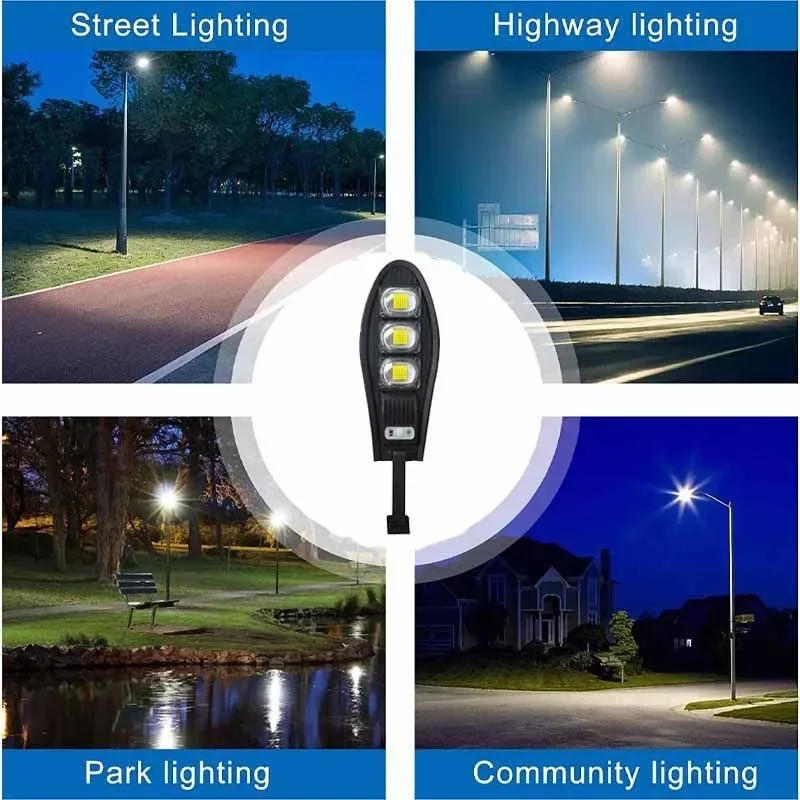 Description Picture 5 of itemNow Solar Induction LED Three-head Rotatable Wall Lamp Outdoor Light-controlled Waterproof Road Lighting Garden Street Lamp Hot