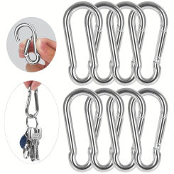 1/4/6/10 Piece Spring Buckle, 60mm Heavy Duty Snap for Camping, Hiking and Pet Rope