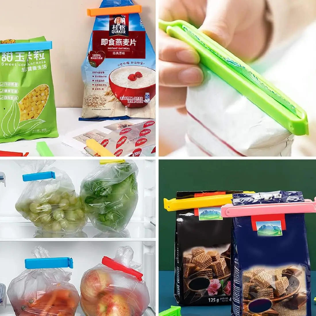 Description Picture 6 of item3-10PCS Bag Clips Snack Fresh Food Storage Bag Sealer Kitchen Tool accessories Mini Vacuum Sealer Clamp Food Bag Clips