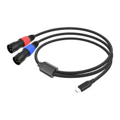 USB C To Male XLR Speaker Adapter DAC 24BIT 192KHZ USB Type C Male To 2 XLR Male Stereo Audio Cable for Smartphones Laptop