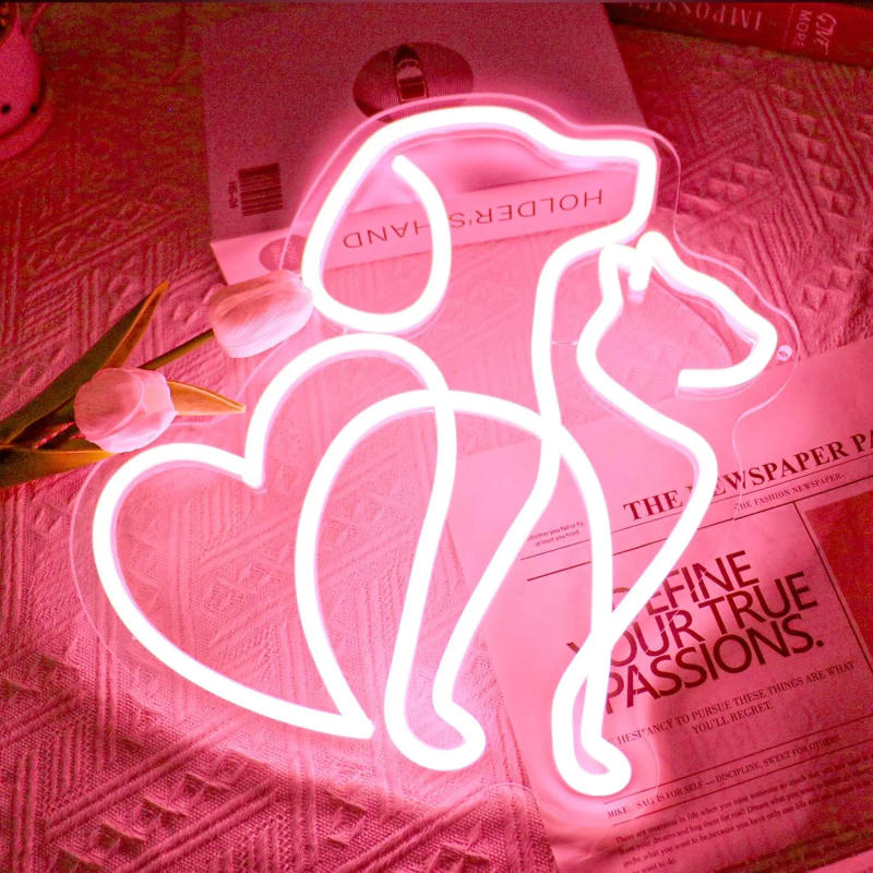 Description Picture 3 of itemCat and Dog Neon Light Sign Dimmable LED Neon Sign For Wall Decor Room Party Club Bar Game Room Pet Shop Decor Birthday Art Gift