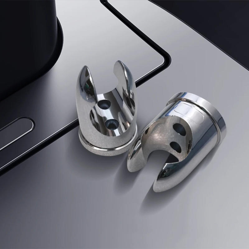 Description Picture 3 of item2Pcs Wall Mount Shower Head Base Environmentally Friendly ABS Nozzle Brackets Electroplating Wear-resistant Faucet Fixed Holder