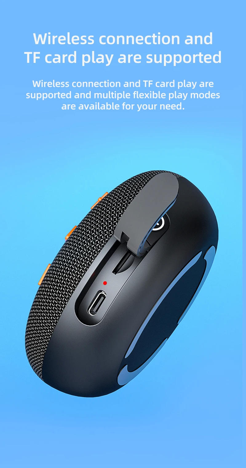 Description Picture 6 of itemFree Shipping Mini Portable Strong Magnetic Speaker BT5.3 Wireless Stereo Music Box Outdoor Waterproof IPX6 Popular By Audience