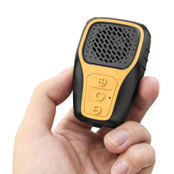 Sounderlink mini clip-on portable Bluetooth speaker hand-free call built-in noise cancelling Mic IP67 waterproof Gym accessories