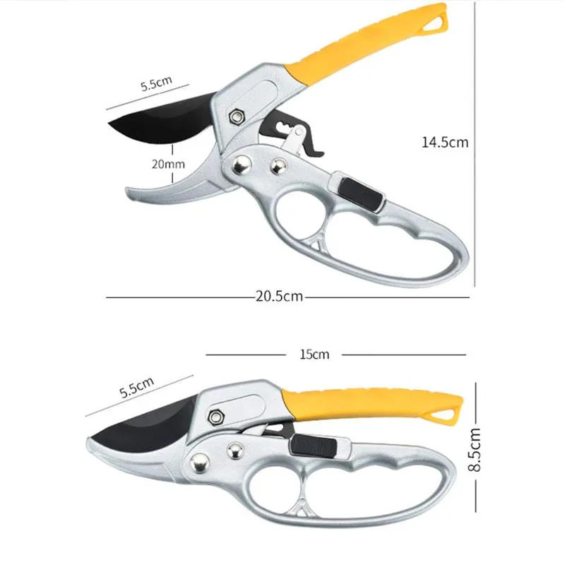 Description Picture 4 of itemHeavy Duty Pruners Scissors Ratchet Hand Pruner with Ratcheting Garden Hand Tool Clippers Gardening Pruners Tools