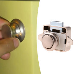Mini Push Lock Button Catch Lock Cupboard Door Knob Caravan Motorhome RV Cabinet Drawer Push Latch Diameters