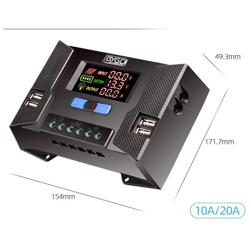 Description Picture 5 of item960W 720W 480W Solar Panel Battery Charge Controller With Colorful LCD Screen PV Charging 20A 30A 40ARegulator For GEL Lead Acid