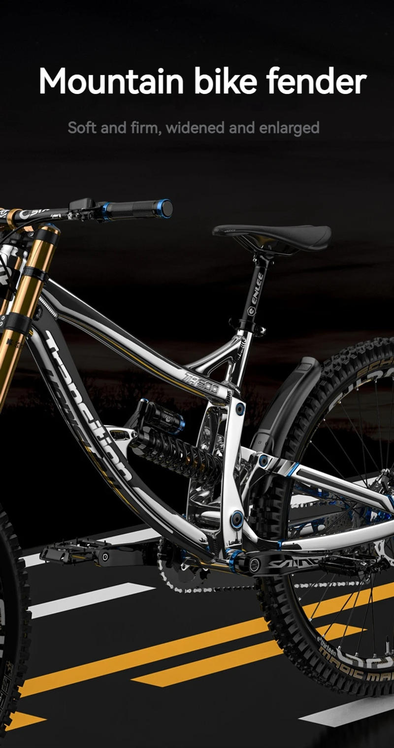 Description Picture 2 of itemENLEE Bike Mud Guard Bicycle Hard Shell Fenders Carbon Fiber Front/Rear Wheel Universal Mudguard MTB Bike Wings Mud Flaps Fender