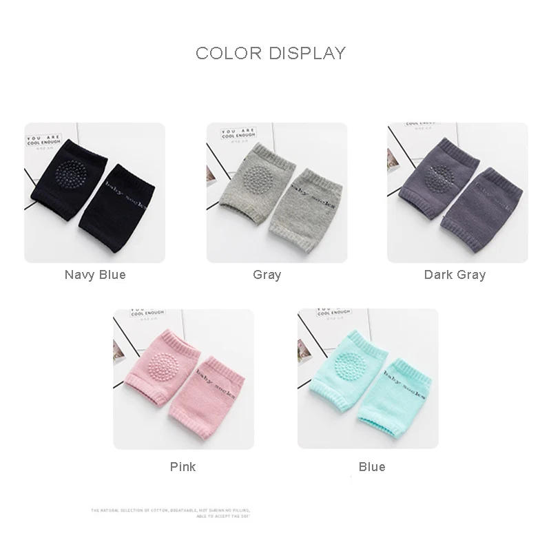 Description Picture 3 of item3/5Pairs Baby Knee Pads Toddler Crawling Anti-Slip Kneepads Unisex Boy Girl Elbow Cushion Pad Safety Protector Cotton Leg Warmer