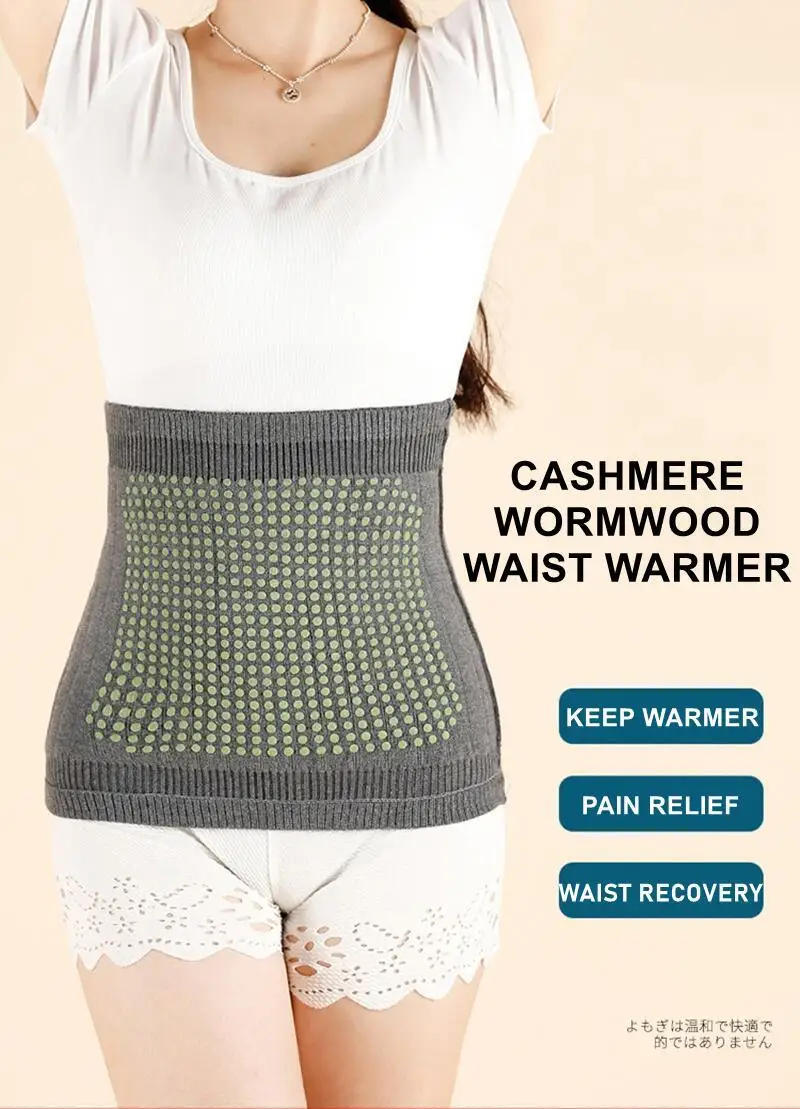 Description Picture 2 of itemThemal Kidney Waist Support Abdominal Binder Lumbar Support Cashmere Waist Warmer Stomach Protector Slim Waist Trimmer Belt