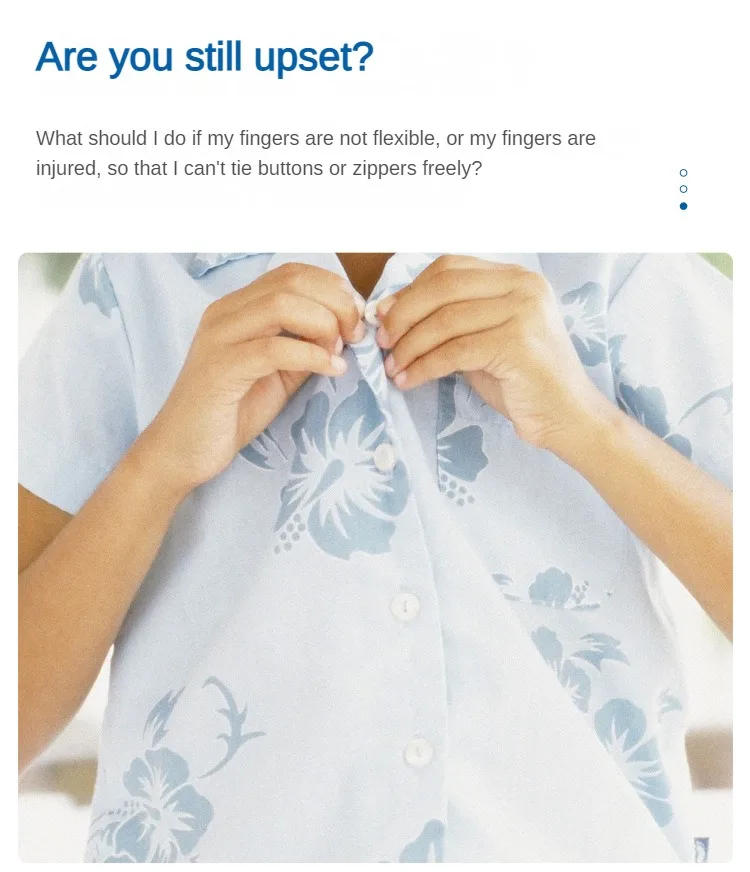 Description Picture 3 of itemButton Aids Tool Hook Dressing Helper For Assist Zipper Elderly Living Hooks Hands Tools Arthritis Utensils Weighted Device