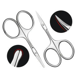 1pcs Professional Stainless Steel Eyebrow and Cuticle Scissors for Manicure, Hair Removal, and Facial Hair Trimming
