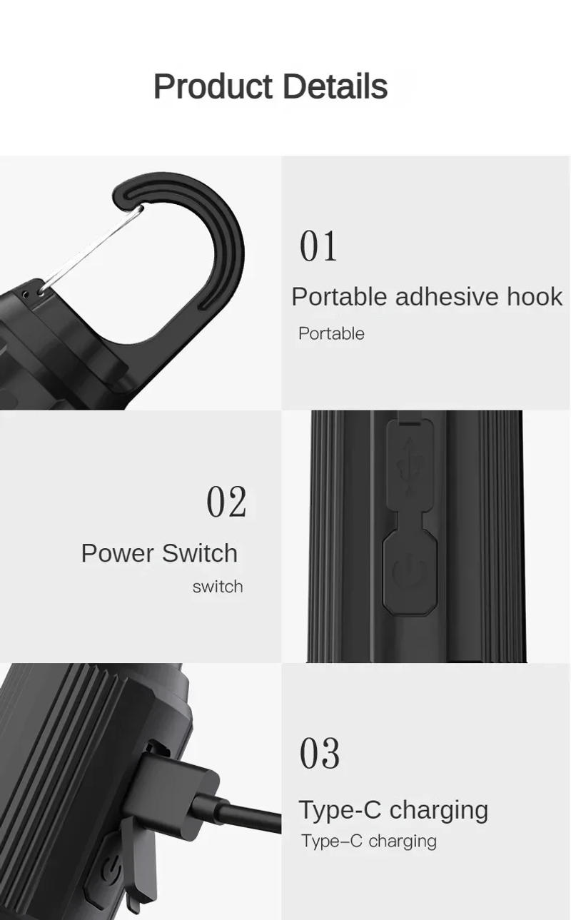 Description Picture 6 of itemLED Camping Light USB Rechargeable Tungsten Lamp Retro Tent Lights LED Lamp Bulb Outdoor Waterproof Night Lantern