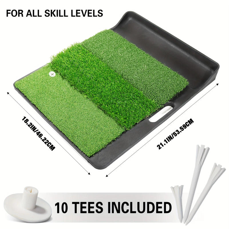Description Picture 6 of itemGolf Hitting Mat 4-in-1 Folding Grass Mat - Practice Triple Turf Chipping Swing Detection Aid Hitting Mat Golf Mat for Backyard