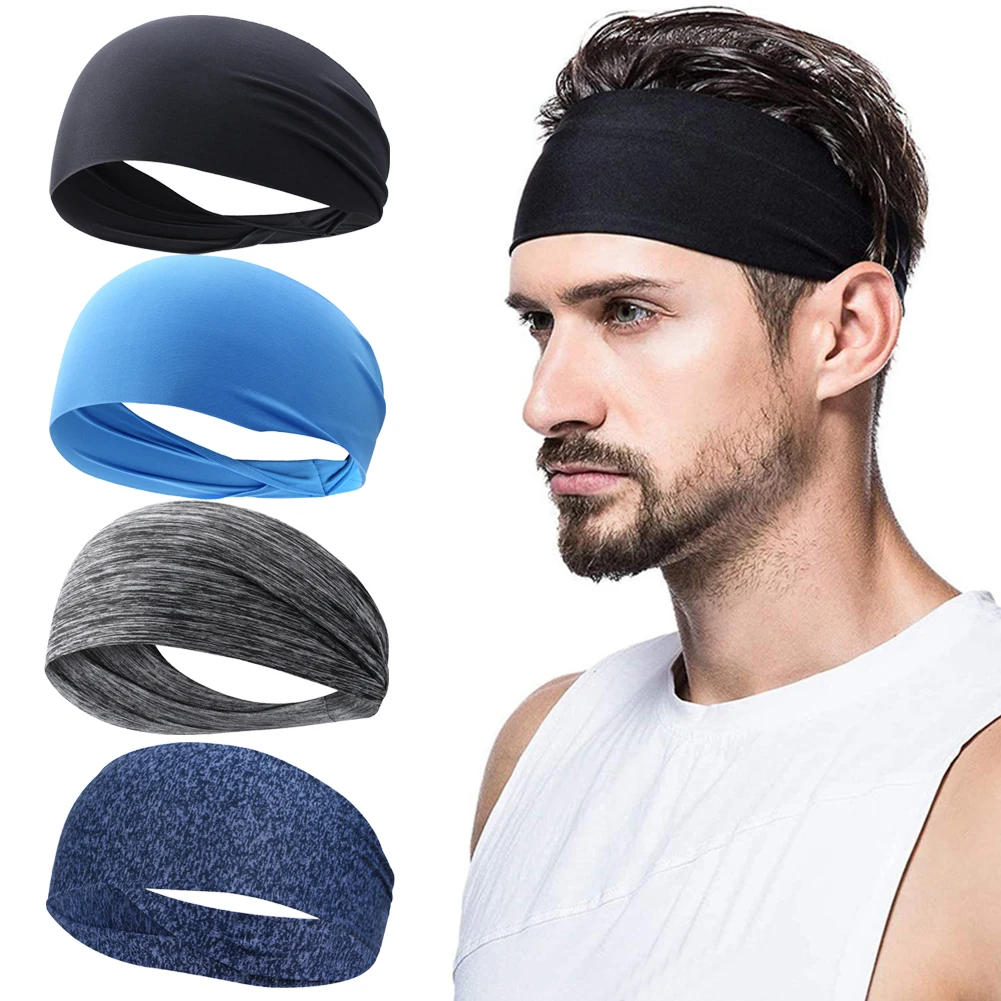 Description Picture 5 of itemMen Headband Absorbent Cycling Yoga Sweat Sport Headband Men Sweatband For Men and Women Yoga Hair Bands Head Sweat Bands Sports