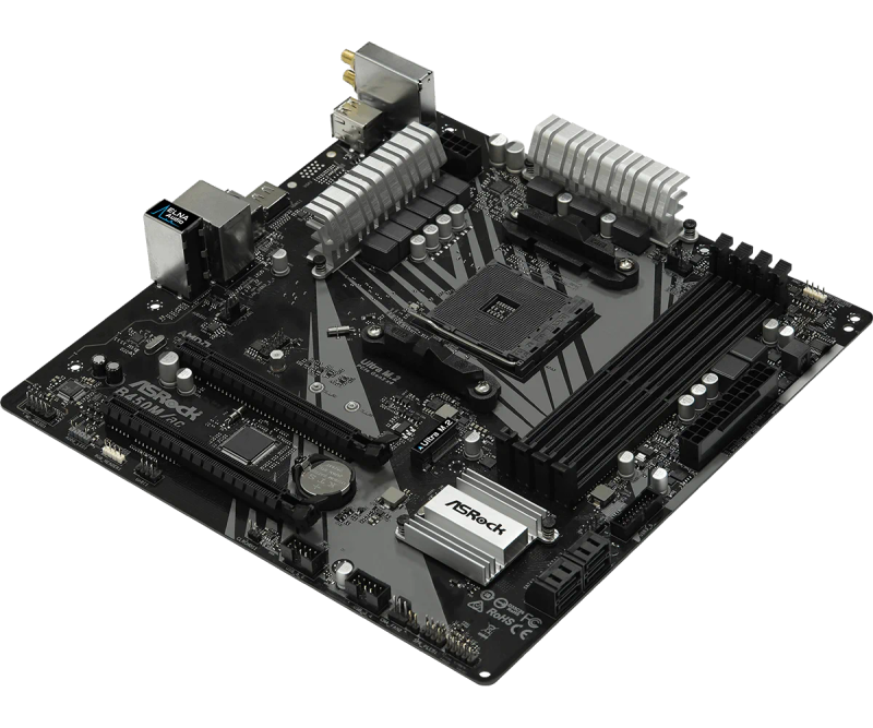 Description Picture 5 of itemASRock B450M Motherboard B450M/ac Motherboard Socket AM4 Ryzen 5 5600G 5300G 5700 3900 1500 cpus DDR4 128GB Micro ATX M.2