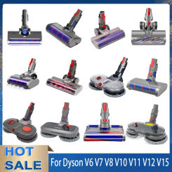 Electric Soft Roller Cleaner Mop Head For Dyson V6 V7 V8 V10 V11 V12Slim V15 Cordless Vacuum Cleaner Parts For Floor Tile Carpet