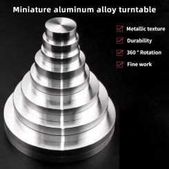 1PCS Miniature Aluminum Alloy Turntable Base Bearing Extremely Small Display Crafts Small Rotation Small Turntable Mini Rotary