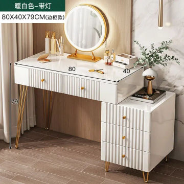 SH Aoliviya Official Nordic Makeup Table Dressing Table Bedroom Light Luxury Ins Style Small Apartment Modern Simple Dresser Sto