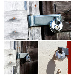 1PCS 60/70MM Cool Duty Stainless Steel Round Disc Storage Pad Lock Padlock Rustproof And Waterproof