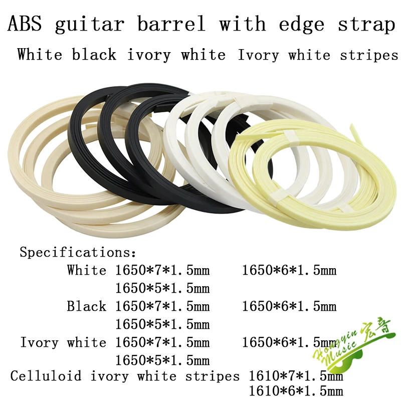 Description Picture 2 of item10 ABSPcs Guitar Binding Purfling Strips ABS Guitar Parts Accessories for Luthier Supplies Guitar body fingerboard binding1650*6