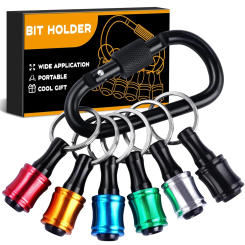 1/4" Hex Shank Screwdriver Bits Holder Extension Bar Keychain Screw Adapter Drill Change Hand-held Screwdriver Drill Bits Holder