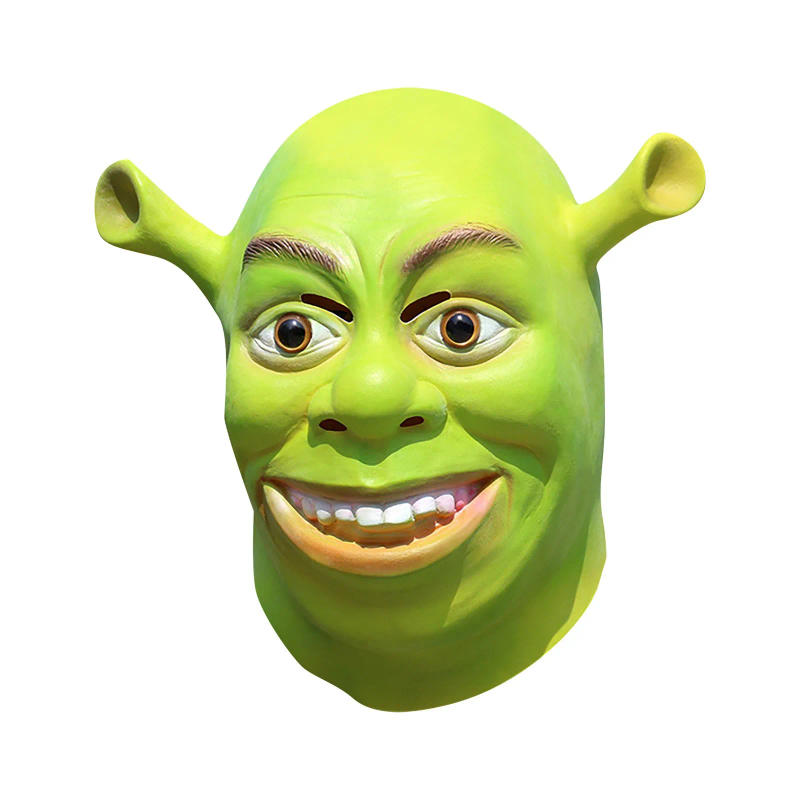 Description Picture 3 of itemMask For Halloween Party Halloween Latex Mask Shrek Mask Masquerade Funny Full Head Green Mask Halloween Cosplay Latex Mask