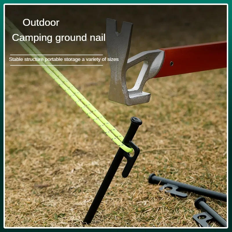 Description Picture 2 of item40cm Steel Tent Peg 30cm Metallic Ground Nail 20cm Iron Tent Stakes Outdoor Camping Canopy Sunshade Flysheet Tarp Accessories