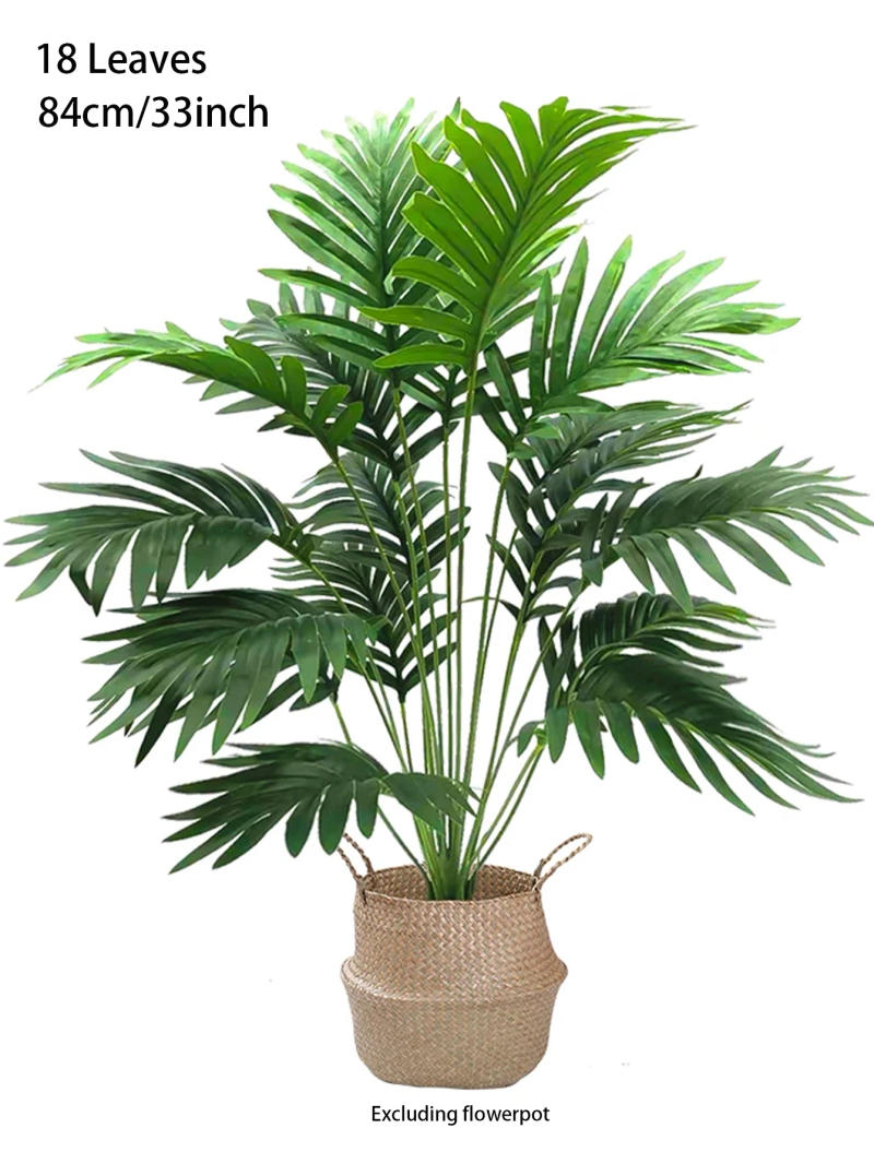 Description Picture 6 of item70-120cm Large Artificial Palm Tree Plastic Turtle Back Plants Leaf Schefflera Tropical Tree Home Office Party Outdoor Decor
